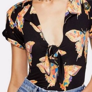 Free People butterfly top.